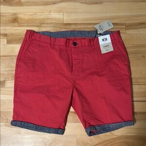 Primark Red Flat Front Shorts with Nautical Charm